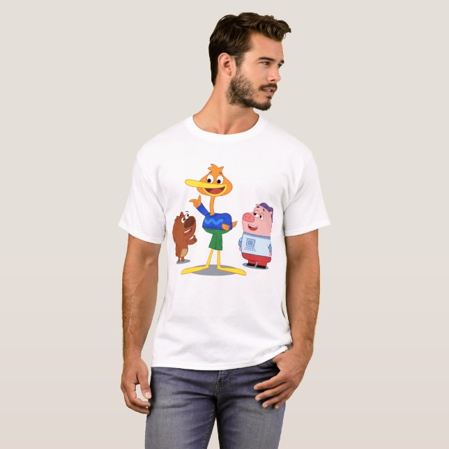 P. KungDuckling - grafisk utslagsplats för tre T-shirt (Hel framsida)