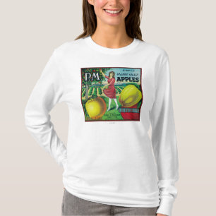 P.M. Apple låda LabelWatsonville, CA Tee Shirt