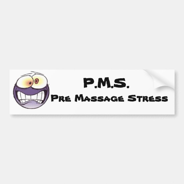 P.M.S. Pre massagespänningsbildekal Bildekal (Framsidan)