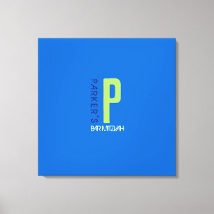 P Monogram Inloggningsnämnd för Bat mitzvah inlo Canvastryck