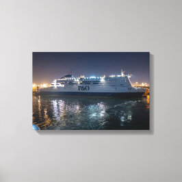 P&O Pride of Hull färja på natten Canvastryck