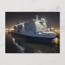 P&O Pride of Hull färja på natten Vykort