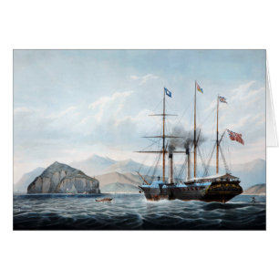 P&O-styrskepp Bentinck 1844 Hälsningskort