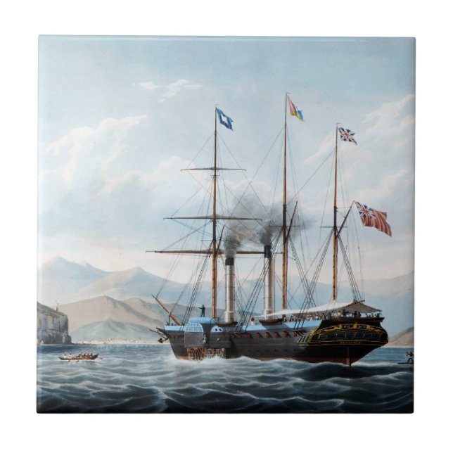 P&O-styrskepp Bentinck 1844 Kakelplatta (Framsidan)