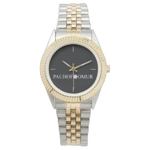 P&O-vaktplatser (vit Logotyp) Armbandsur