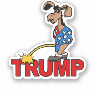 P ON TRUMP - Democracy - Anti-Trump Design - - Po Klistermärken