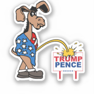 P ON TRUMP PENCE - Anti-Trump Design - - Politica Klistermärken