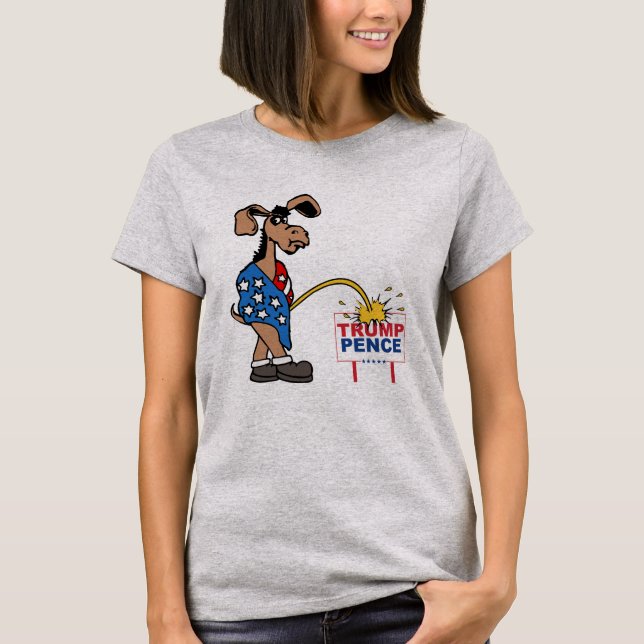 P ON TRUMP PENCE - Anti-Trump Design - - Politica Tröja (Framsida)