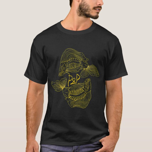 P&P fisk -gul T Shirt (Framsida)