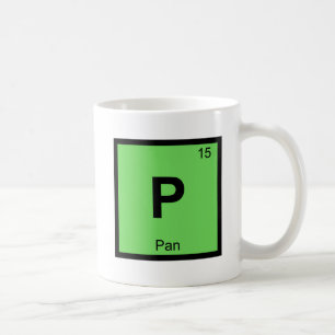 P - Panna Gud Kemi Periodiska Systemet Symbol Kaffemugg