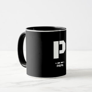 P(Pappa) Natos fonetiska alfabet & Morse Code Mugg