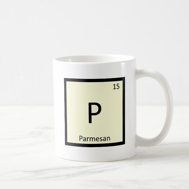 P - Parmesanost Kemi Periodiska Systemet Kaffemugg (Höger)