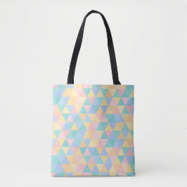 P pastel RÖSA BLÅ GUL GRÖN GEOMETRISKA FORMER Tygkasse