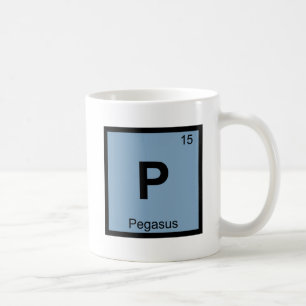 P - Pegasus Grekisk kemi Periodic Bord Symbol Kaffemugg