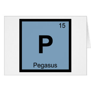 P - Pegasus Grekisk kemi Periodiska systemet Symbo Hälsningskort