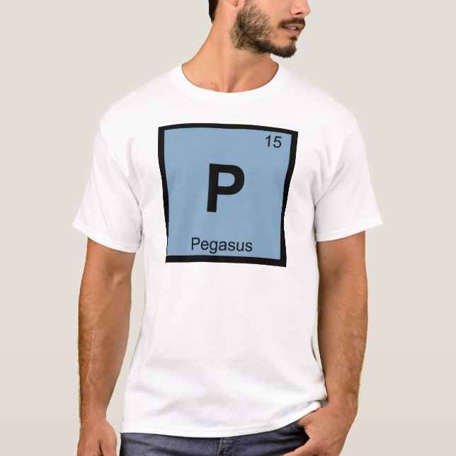 P - Pegasus Grekisk kemi Periodiska systemet Symbo T Shirt (Framsida)