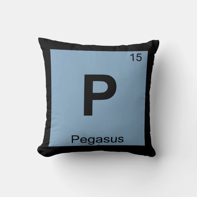P - Pegasus Grekisk kemi Periodiska systemets symb Kudde (Framsida)