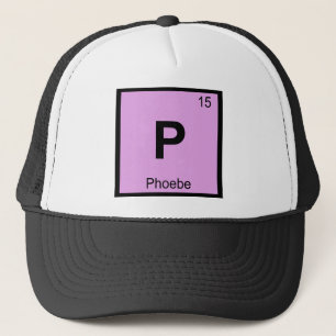 P - Phoebe Titan Kemisk Periodiska Systemet Symbol Truckerkeps