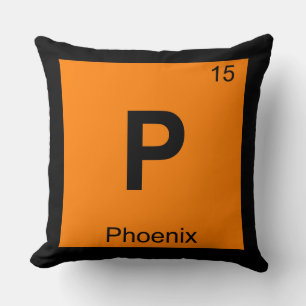 P - Phoenix City Chemistry Periodiska Systemet Sym Kudde