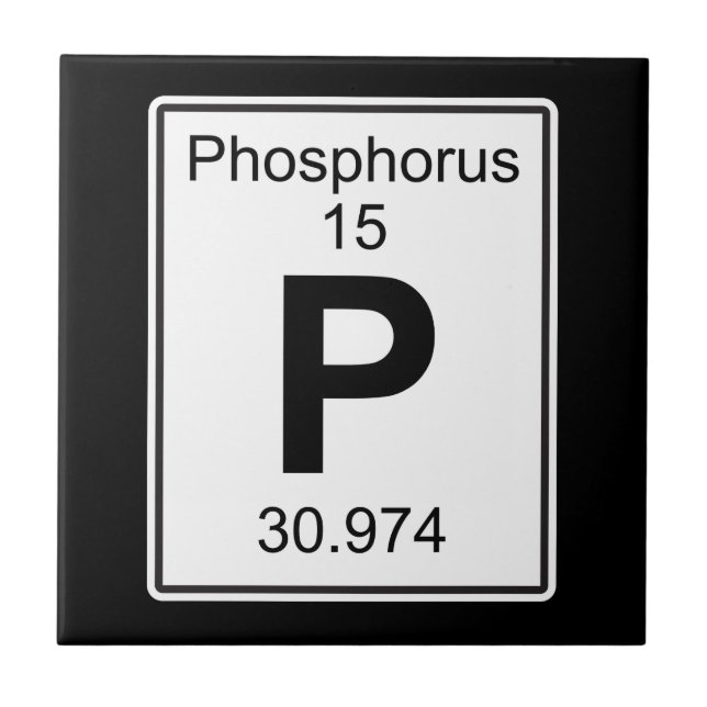 P - Phosphorus Kakelplatta (Framsidan)