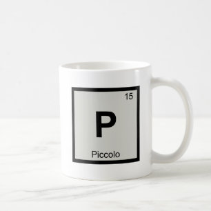 P - Piccolo Musik Kemi Periodiska Systemets Symbol Kaffemugg