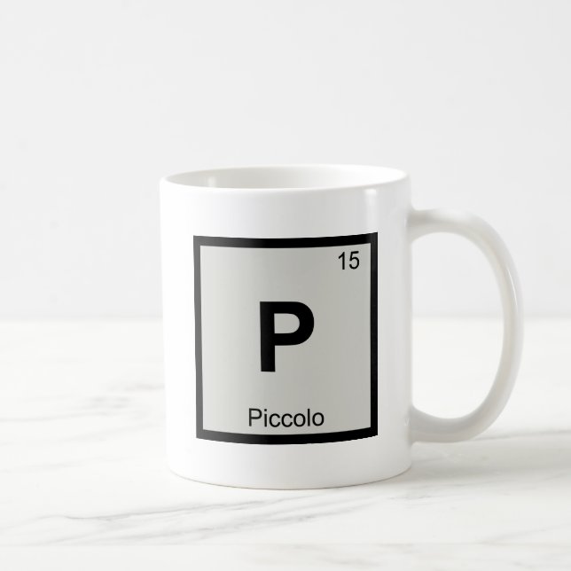 P - Piccolo Musik Kemi Periodiska Systemets Symbol Kaffemugg (Höger)