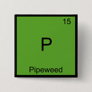 P - Pipeweed Funny Chemistry Inslag Symbol Tee Knapp