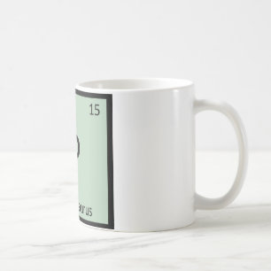 P - Plesiosaurus Dinosaur Kemi Periodiska Systemet Kaffemugg