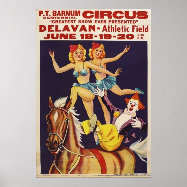 P.T. Barnum Centennial Circus Poster (Framsidan)