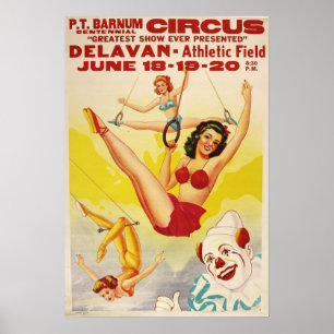 P.T. Barnum hundraårs- cirkusaffisch Poster