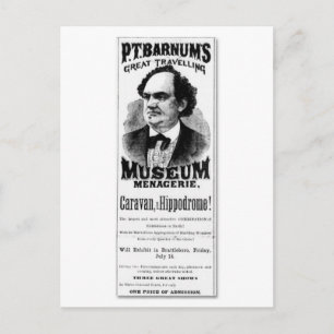 P.T. Barnums Underbara resemuseum Menagerie Vykort