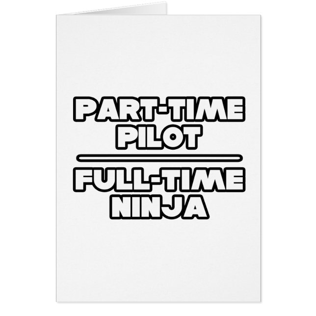 P/T Pilot, F/T Ninja Hälsningskort (Framsidan)