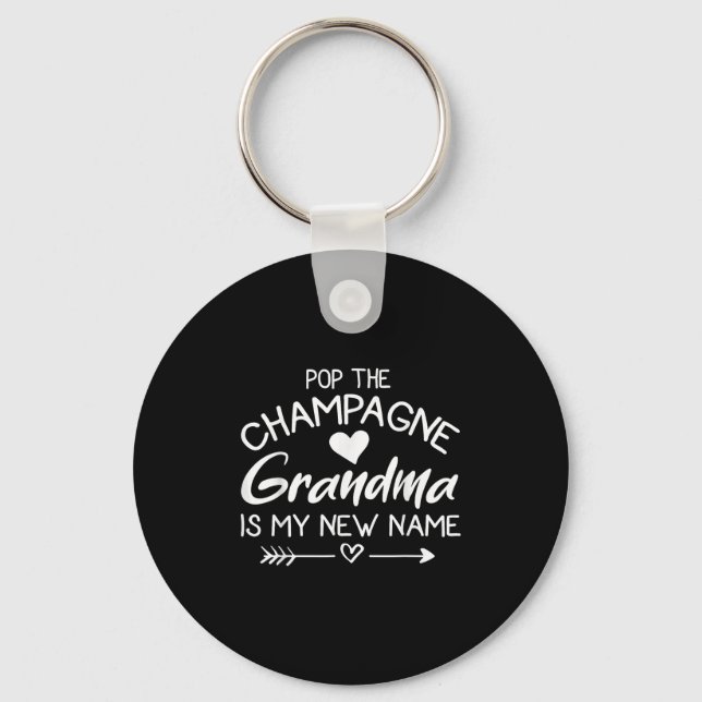 P The Champagne Grandma Is My New Name  Nyckelring (Framsida)