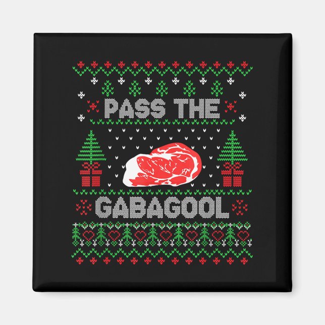 P The Gabagool Tacky Ugly Christmas Sweater For Me Magnet (Framsidan)