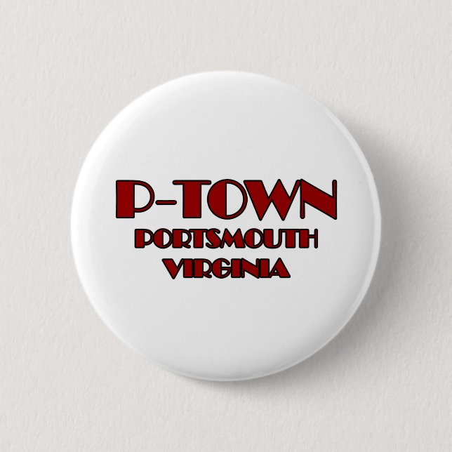 P-Town Portsmouth Virginia logotyp Knapp (Framsida)
