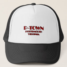 P-Town Portsmouth Virginia logotyp Truckerkeps