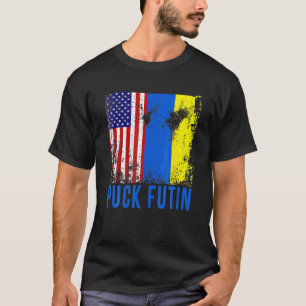 P Uck F Utin Ukraina Flagga American Flagga Suppor T Shirt
