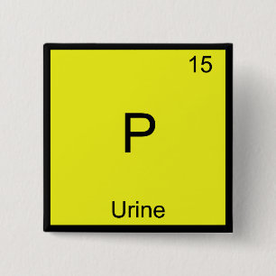 P - Urinkemi Inslag Symbol Funny Periodic Knapp