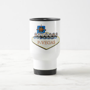 P-Vegas skylt Platteville Wisconsin Mugg