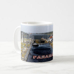 PA0003 Amerika - Panama - Kanallås - panoramabilde Kaffemugg