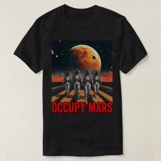 PA58 Astronauts Walking on Mars Colonizing Mars T Shirt