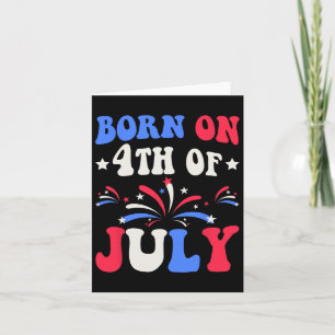 På 4:e juli födelsedag patriotisk kort