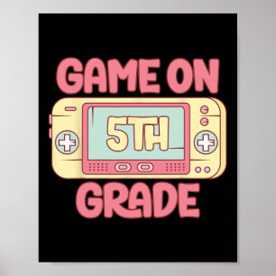 På 5:e klass Coola Video Game Back To School Kids Poster