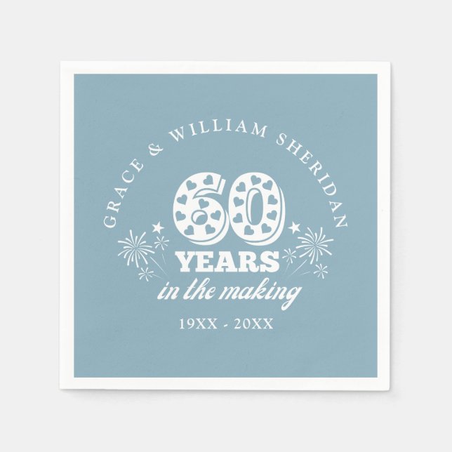 På 60-årsdagen av det Skapar Bröllop Pappersservett (Framsidan)