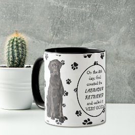På 8:e dagen Skapat Gud BLACK LABRADOR RETRIEVERS Mugg