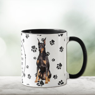 På 8:e dagen Skapat Gud Doberman Pinschers Mugg
