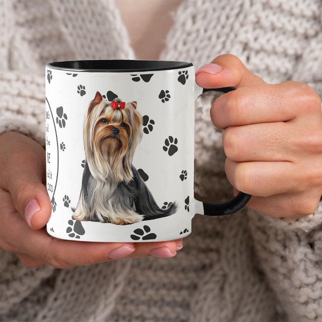 På 8:e dagen Skapat Gud Yorkies Mugg (Skapare uppladdad)