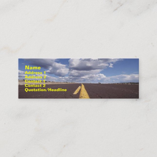 På Affärskortet Road Mini Visitkort (Framsida)