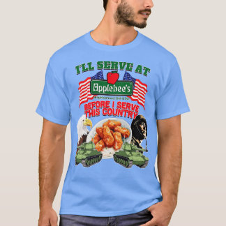 på Applebees innan jag i Land T Shirt