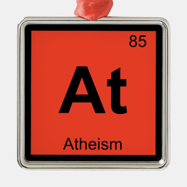 På - Ateism Filosofi Kemi Symbol Julgransprydnad Metall (Framsidan)